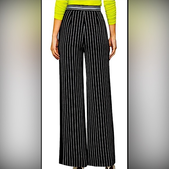 ⭐️BCBGMAXAZRIA⭐️FLATTERING🚨SOLD OUT🚨LIGHTWEIGHT HIGHWAIST WIDELEG STRIPED XXS - Picture 2 of 11